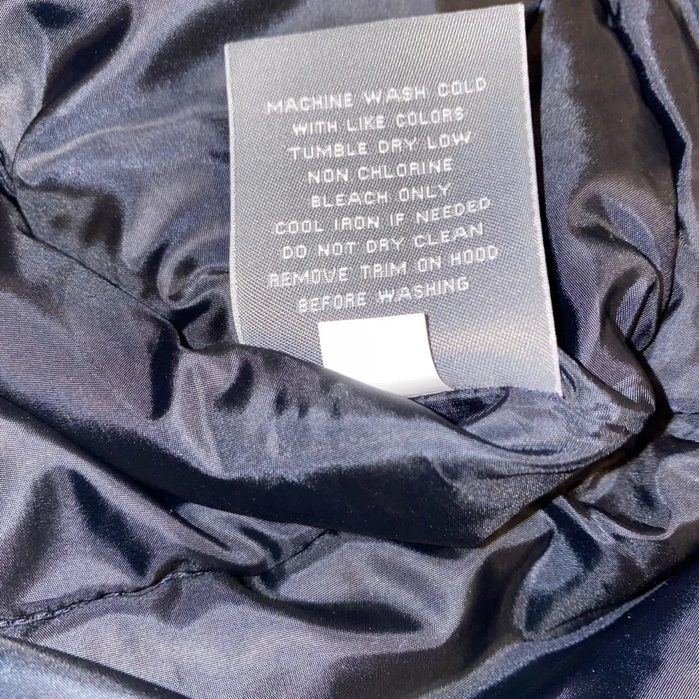 Michael Kors Faux Fur‎ Hooded Bib Snorkel Parka Blue Coat Jacket Men L NEW